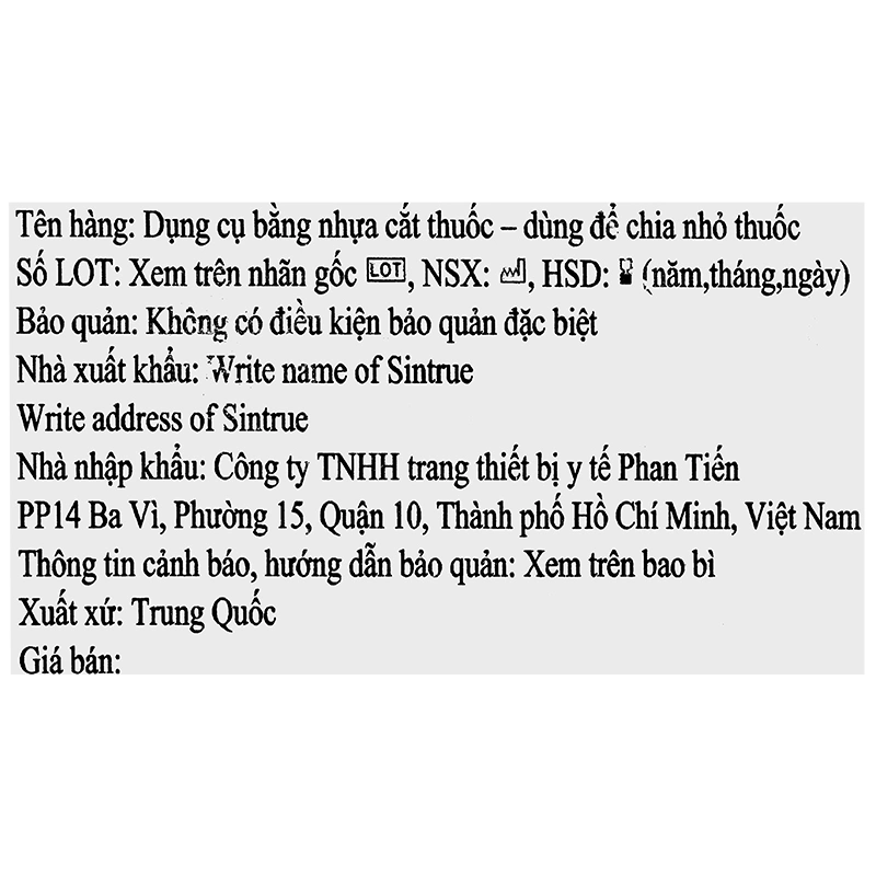 Dụng cụ cắt thuốc PT Medical - 8